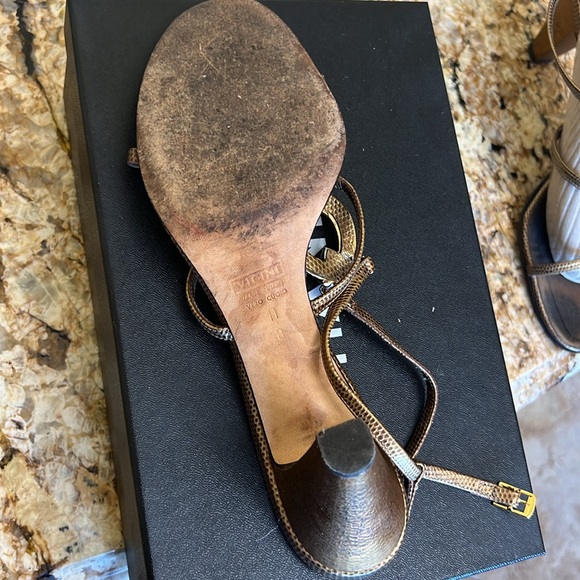 Giuseppe Zanotti Vicini Gold with Crystal Rhinestones Sandals. Sz 11 - Picture 9 of 12